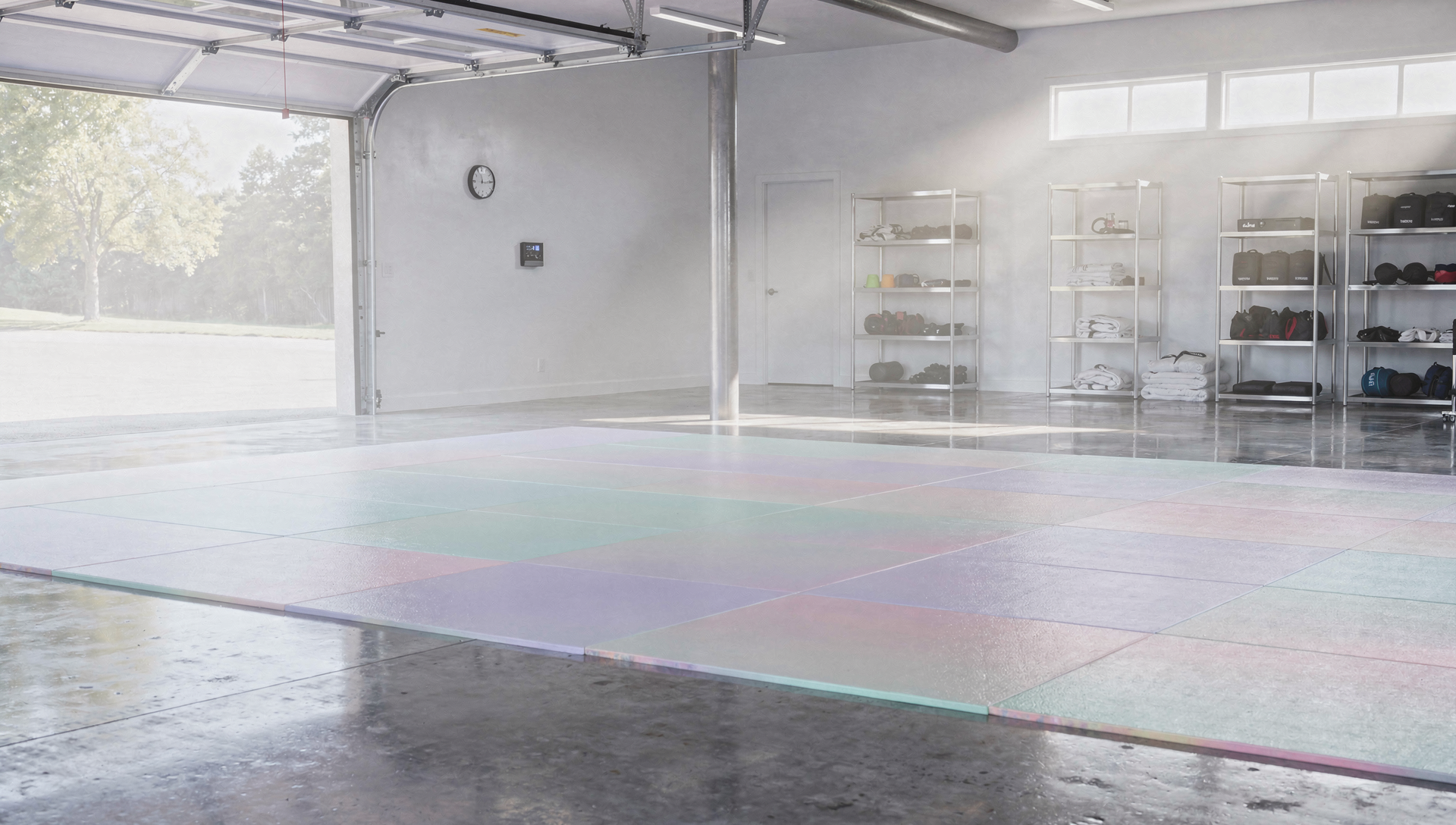 Close-up jiu jitsu grip detail in bright light